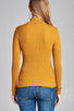 Ladies fashion plus size long sleeve turtle neck fitted rib sweater top