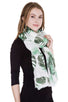 Leaves Print Oblong Scarf