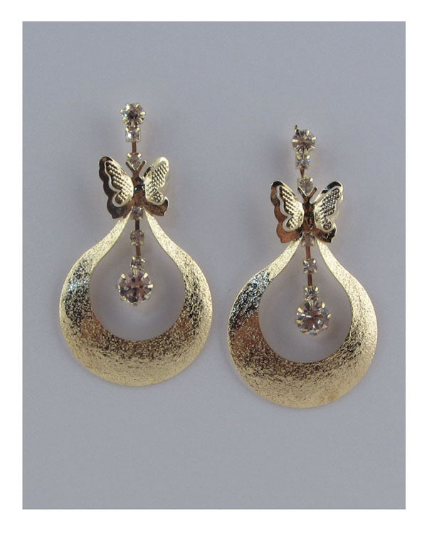 Butterfly drop earrings