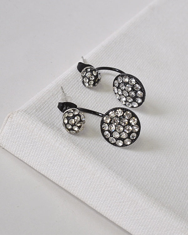 Circular Pattern Rhinestone Studded Drop Earrings id.31590