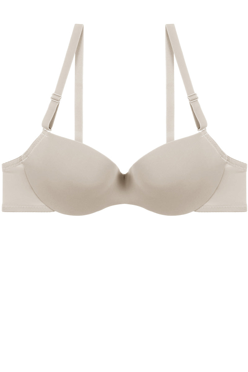 Ladies push up with underwire demi t-shirt bra