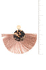 Acetate disk fan out fringe earring