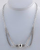 Double Strand Rhinestone Detailed Necklace