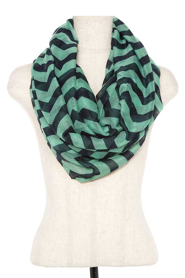 Striped infinity scarf