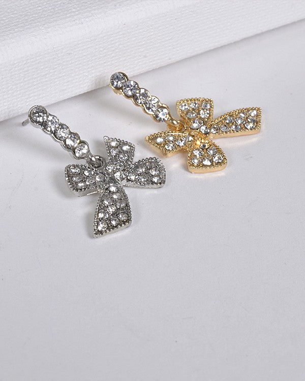 Bow Shaped Drop Earrings