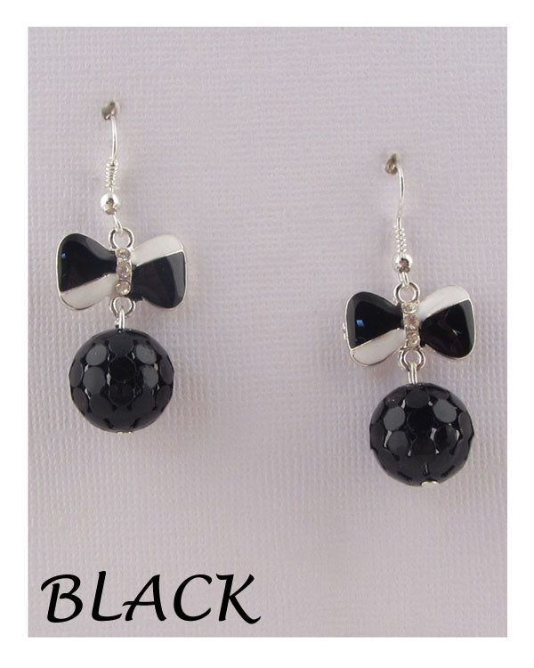 Drop bow earrings