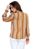 Long smocked sleeve stripe shirt