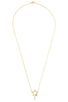 Dainty double star pendant necklace