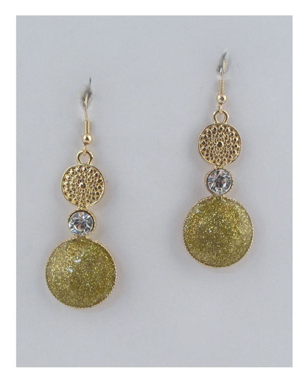 Circle drop earrings