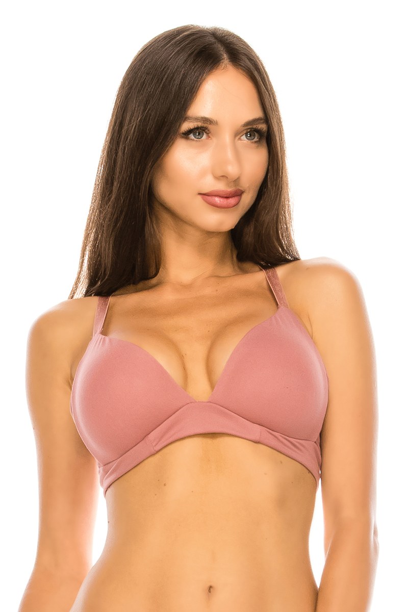 Ladies racer back sports bra w/o underwire