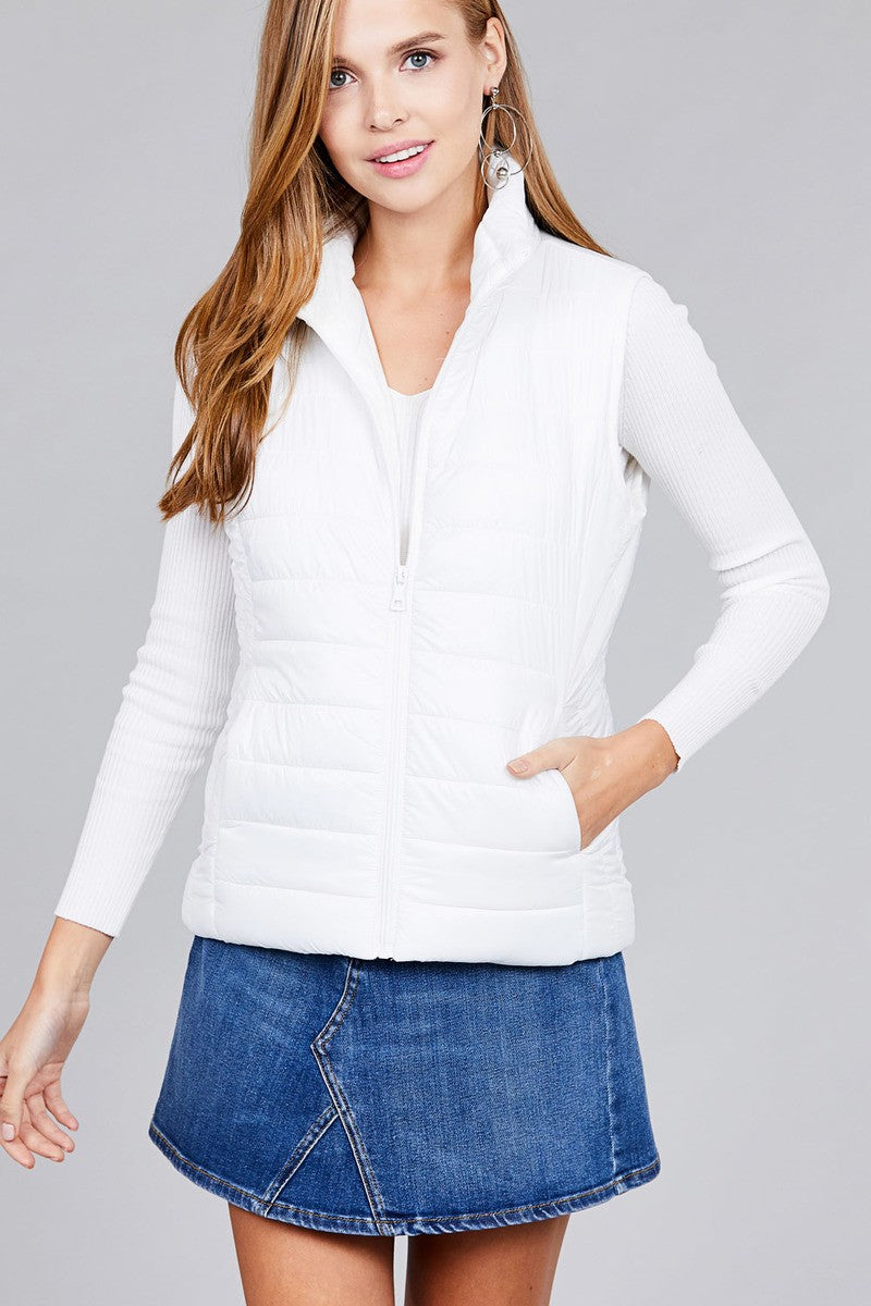 Quilted padding vest