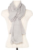 Pleated pearl and bead accent oblong scarf