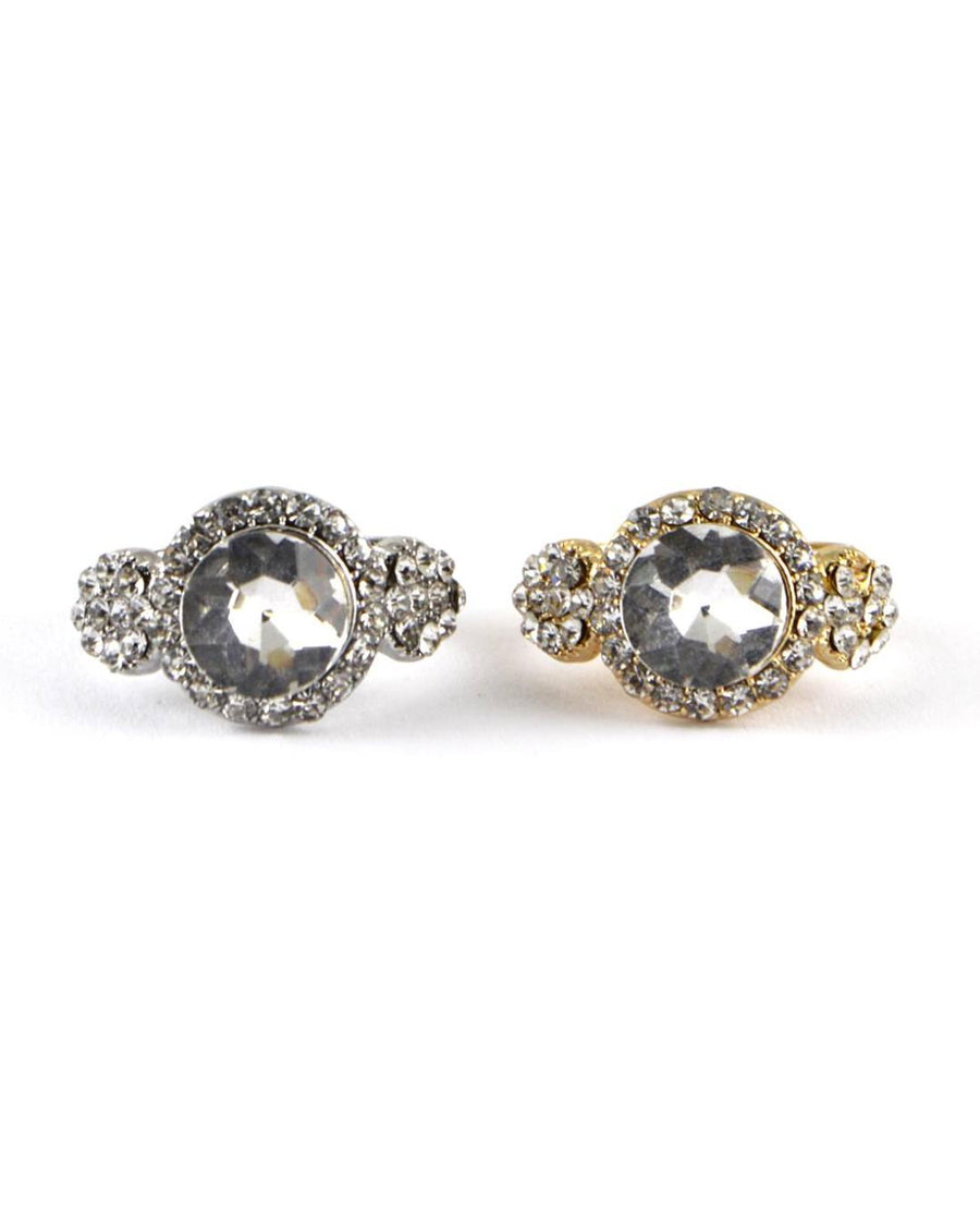 Crystal and Stone Studded Adjustable Ring