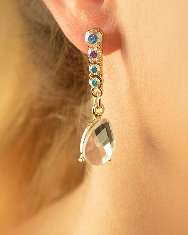 Crystal Tear Drop Earrings