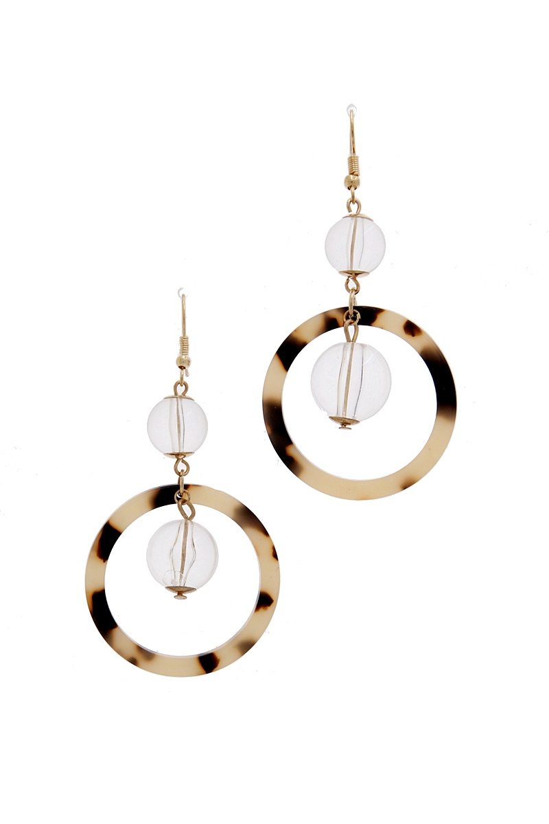 Acetate drop earring