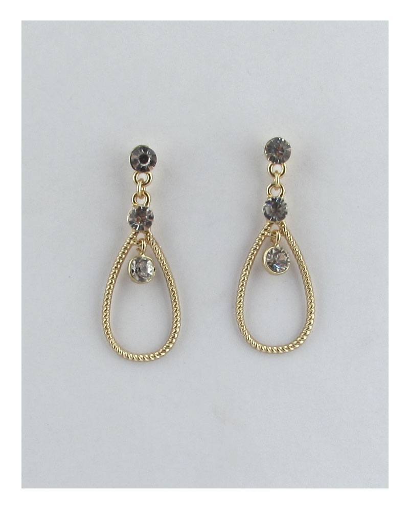 Drop and dangle rhinestone earrings