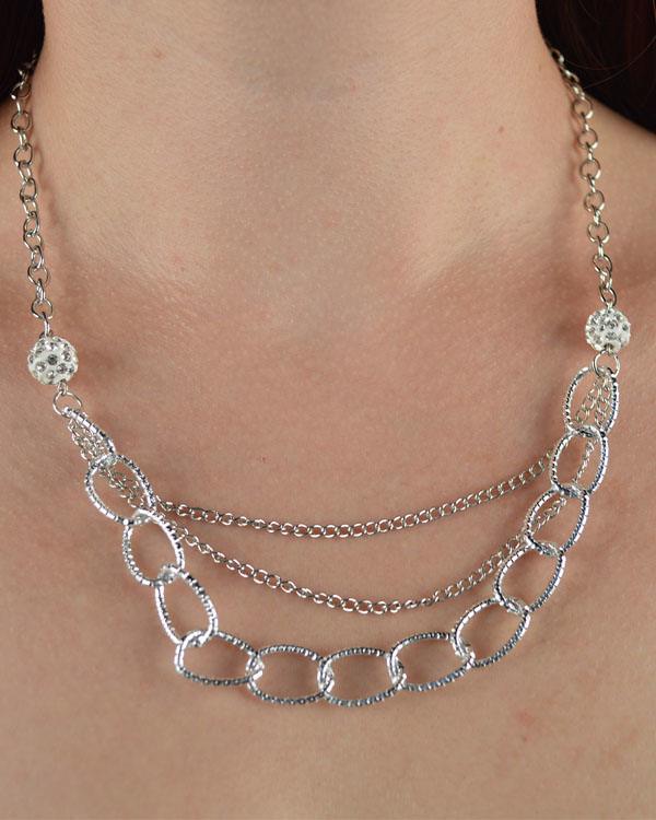 Layered link chain necklace