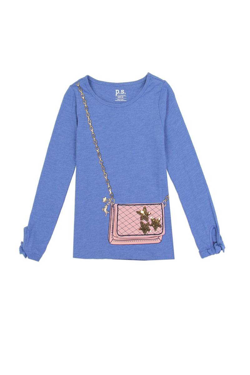 Girls a�ropostale 4-6x long sleeve fashion top with 3d flap purse pocket