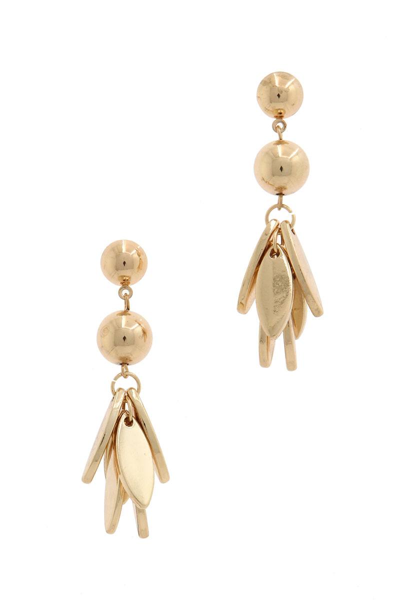 Metal ball dangle drop earring