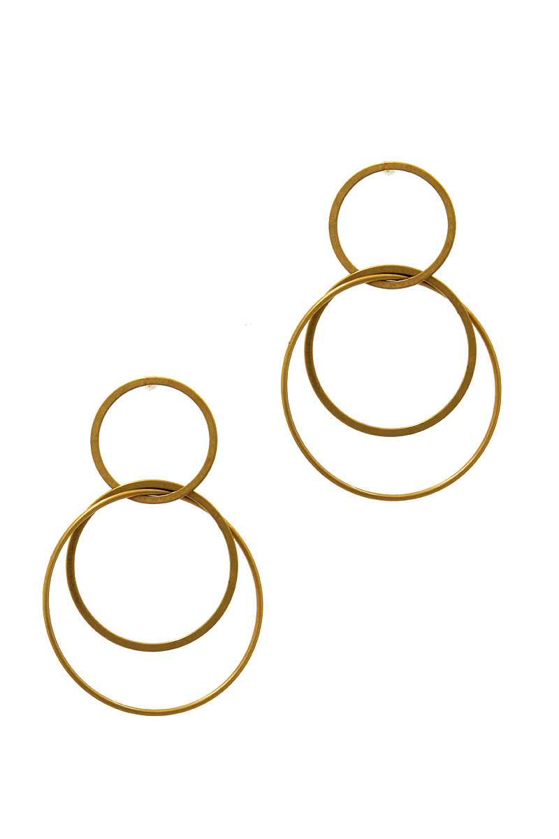 Multi Hoop Drop Earring