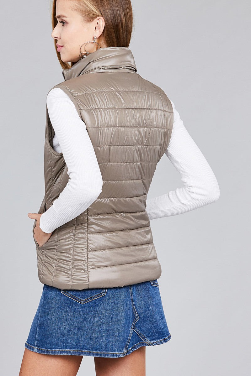 Quilted padding vest