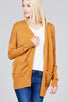 Ladies fashion plus size long dolmen sleeve open front w/pocket sweater cardigan