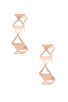 Diamond shape link semi hoop earring