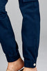 Ladies fashion waist button elastic hem w/snap button cargo pants