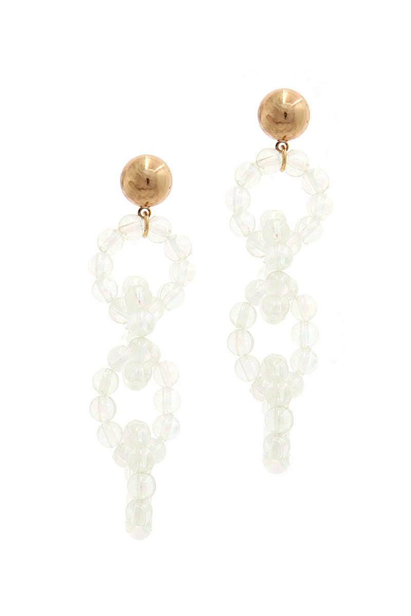 Lucite drop metal post earring