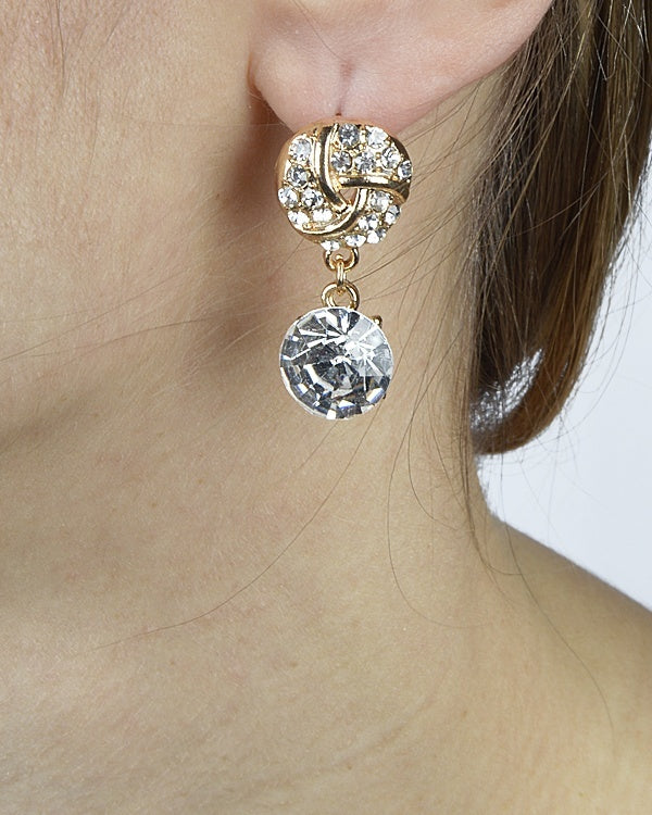 Pav� Crystal Drop Earrings