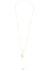 Square lariat pendant necklace