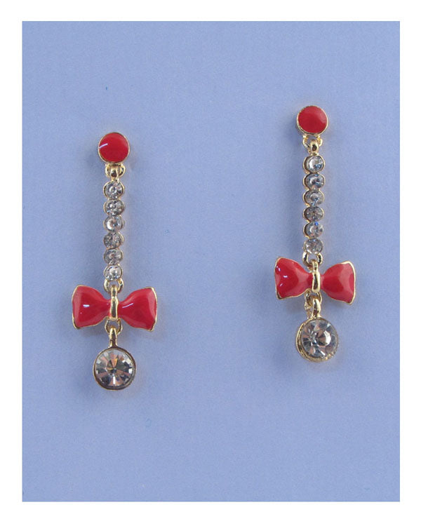 Drop bow earrings