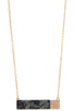 Ladies fashion acrylic stone bar pendant necklace set