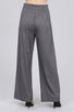 Ladies fashion high waist w/self belt long leg wide pinstripe woven pants