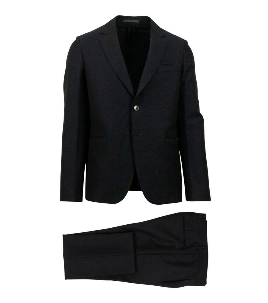 2 Button Wool Blend Suit - Navy Blue