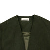 Wool Unstructured Coat - Green