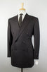 Drop 7 Striped Wool Double Breasted Suit - Brown