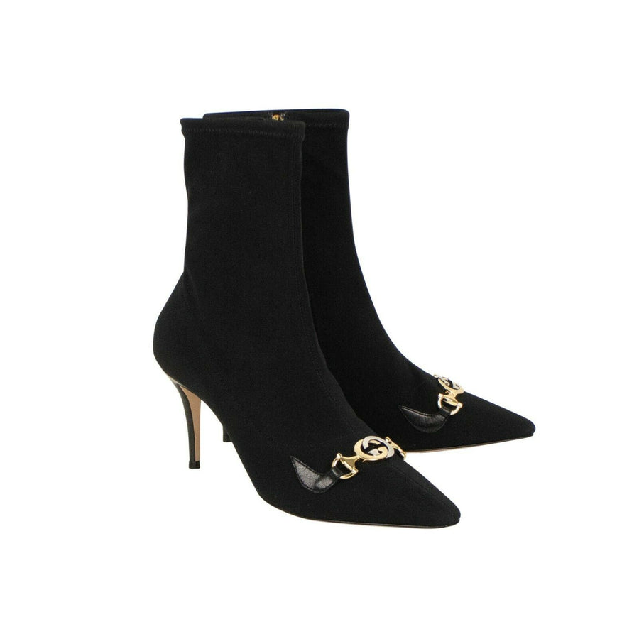 Zumi Mid-Heel Ankle Boots - Black