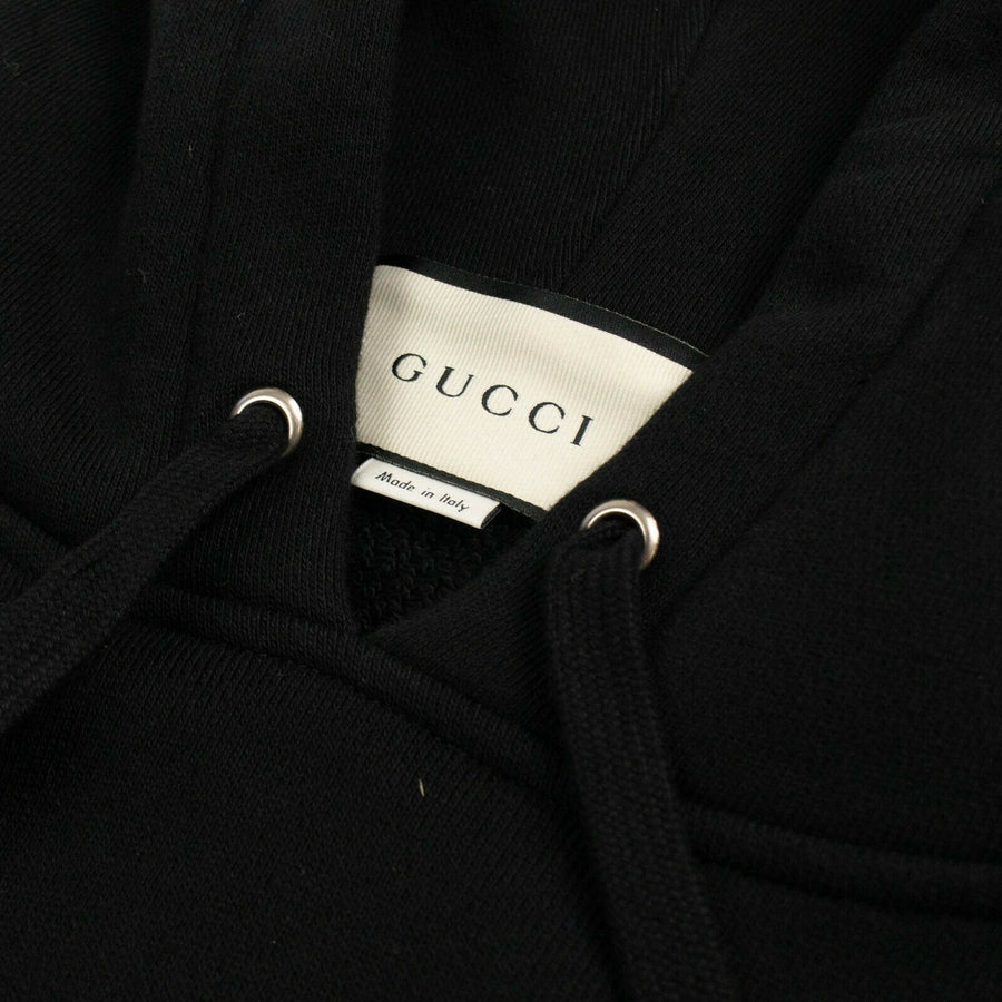 Cotton Logo Pullover Hooded Sweatshirt - Black / Multi