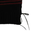 Cashmere Striped Knit Sweater - Black / Burgundy