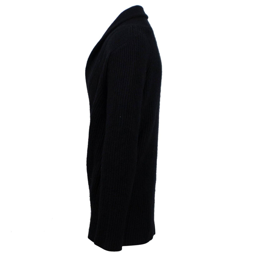 Rib Knit Cardigan - Black