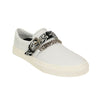 Leather Bandanna Slip On Sneakers  -White