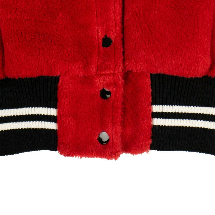 Sherpa Band Bomber Jacket - Red