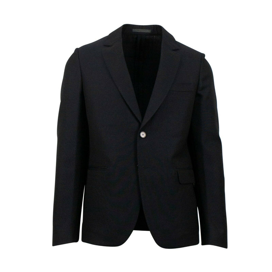 Wool Blend 2 Button Suit - Navy Blue