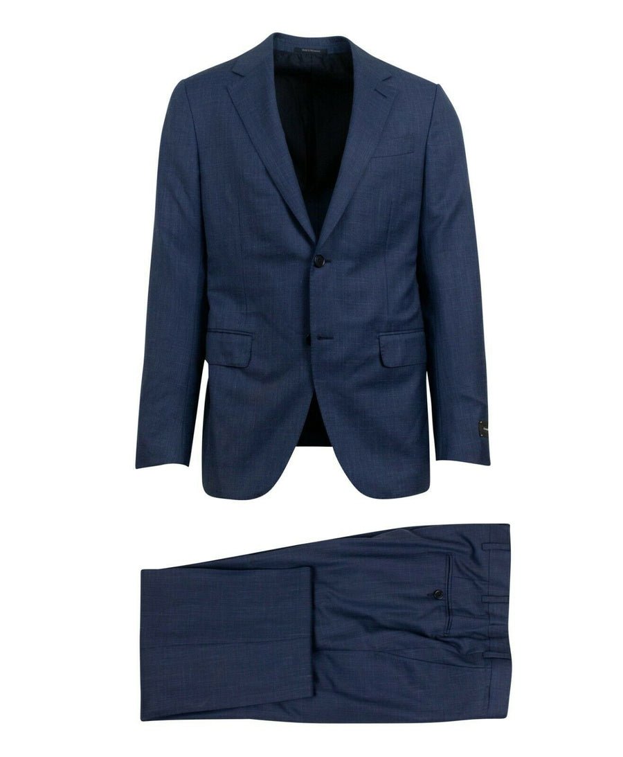 Wool Blend Suit - Dark Blue