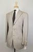 Herringbone Wool 3 Roll 2 Button Suit - Beige