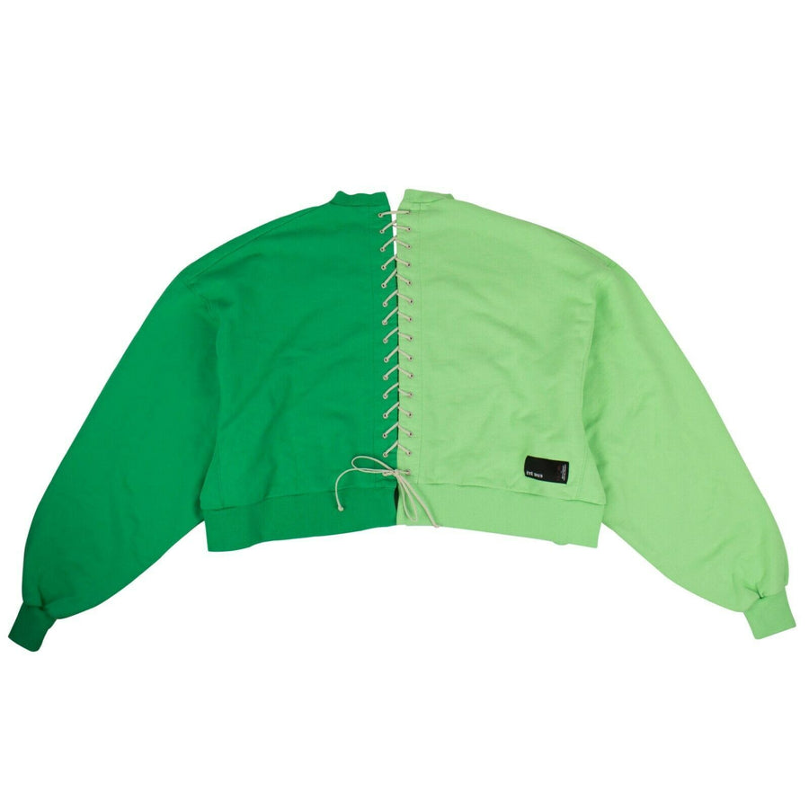 Cotton Tie-Fastening Sweatshirt - Green