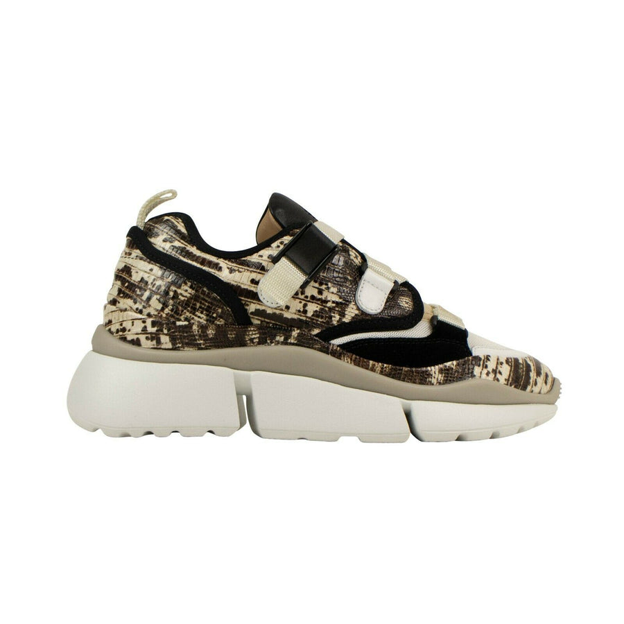 Lizard Print 'Sonnie' Low-Top Sneakers - Gray