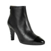 Lambskin And Patent Cap Toe Short Boots - Black