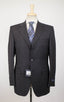 Drop 6 Striped Wool 3 Roll 2 Button Suit - Gray / Orange